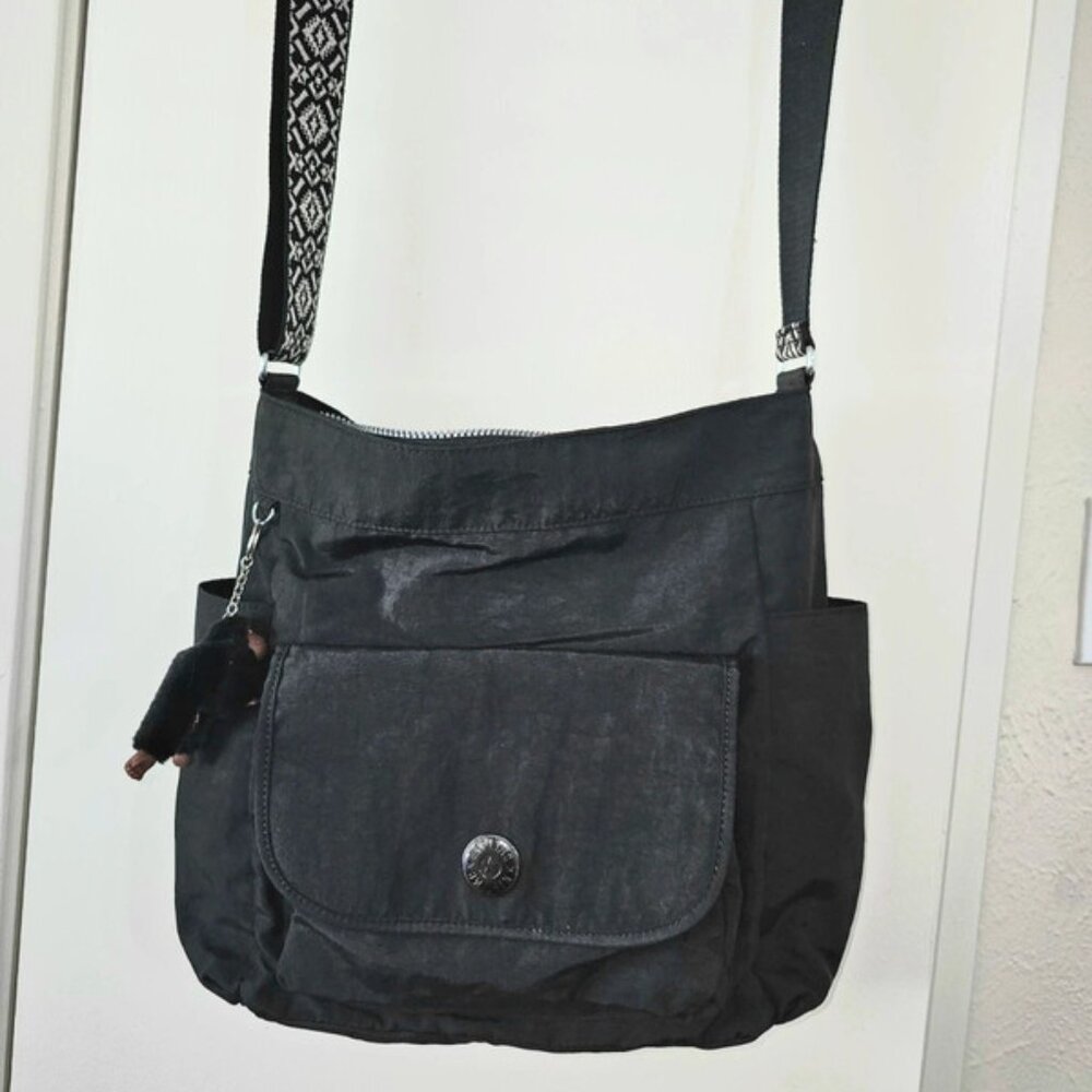Kipling Black Nyrie Hobo Crossbody Bag